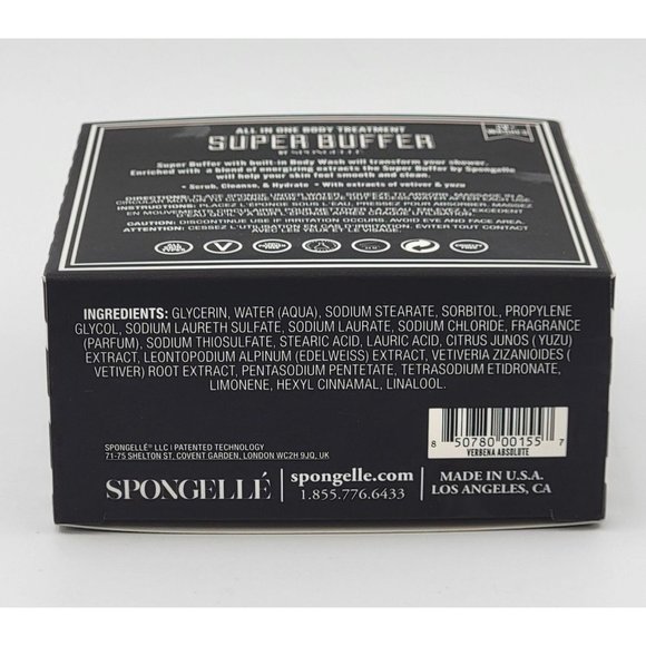 Spongelle Men's Boxed Body Wash Infused Extreme Buffer Verbena Absolute NWT NIB - Picture 2 of 3